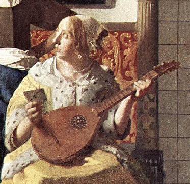 The Love Letter (detail) Johannes Vermeer